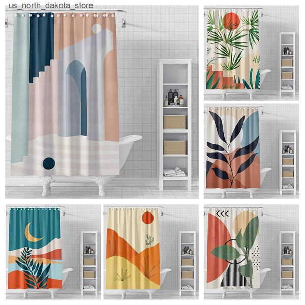 Waterproof fabric shower curtains for modern bathrooms, sizes 180x200 and 240x200, model J241205
