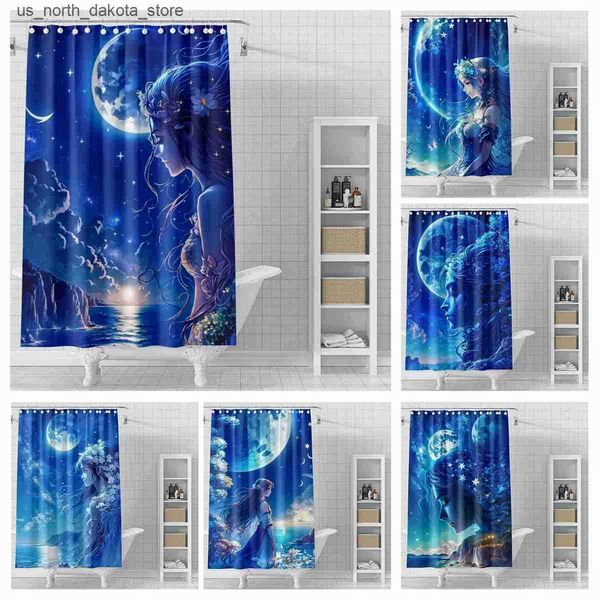Waterproof fabric shower curtains in modern Nordic style for bathrooms, sizes 180x200 and 240