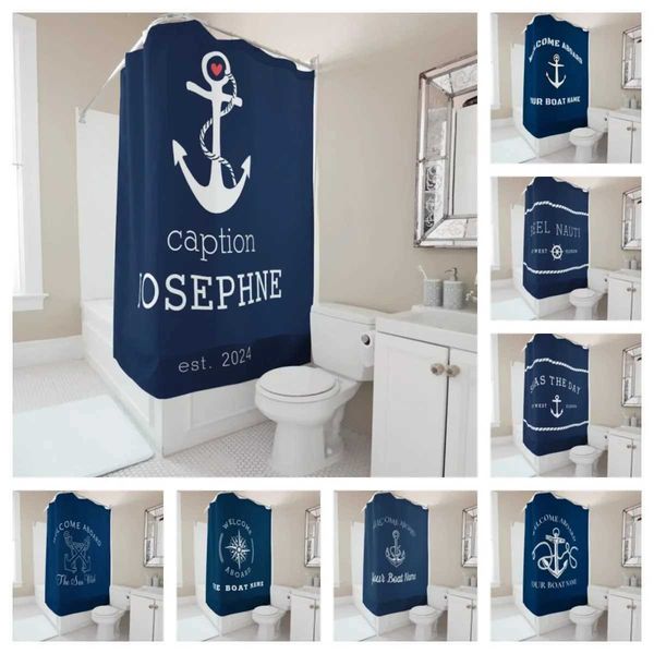 Waterproof marine shower curtains with personalized designs for stylish bathroom decor and home accessories