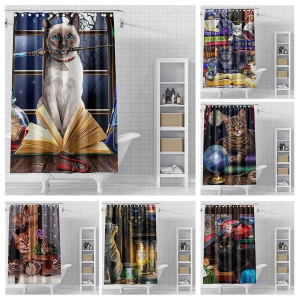 Waterproof oil-painted shower curtains for modern bathrooms, sizes 180x200 and 240x200