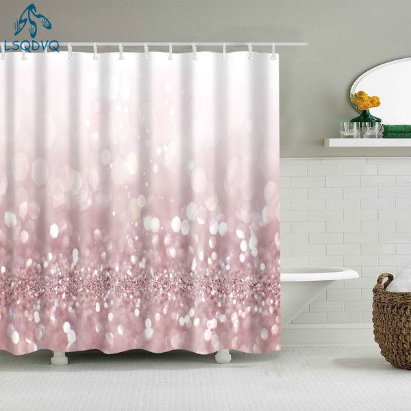 Waterproof polyester shower curtain featuring datura flower and celestial geometry design with hooks