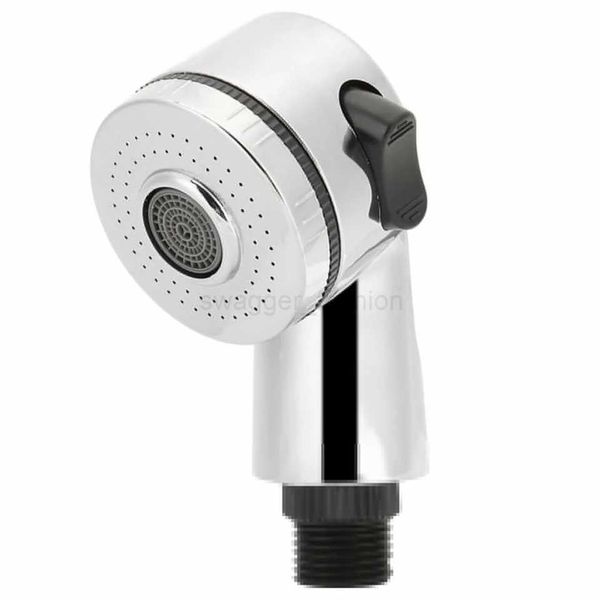 Water-saving shower head with side switch for salon-style shampooing in bathrooms