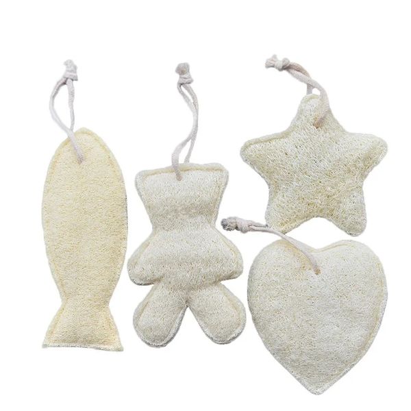 Wholesale kids' cartoon bath towels, double-sided thick bath scrubbers, loofah toy sponges