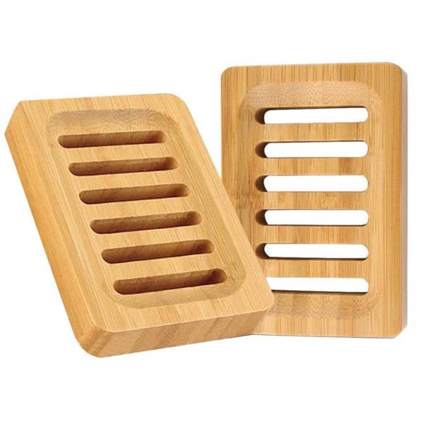 Wooden bamboo plastic dish tray holder for bathroom shower storage