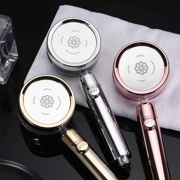 ZhangJi 360¡ã Rotating Shower Head with Dual Spray Modes and Stop Button, Bathroom Nozzle Accessory M241030