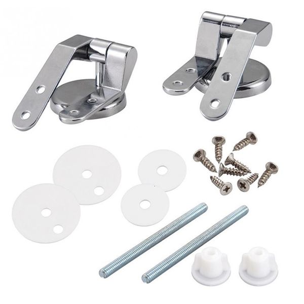 Zinc alloy bathroom hinge with hygienic cover and screws for toilet accessories