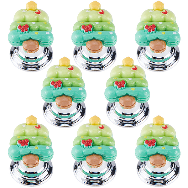 Zinc Alloy & Resin Christmas Tree Shaped Toilet Tank Button