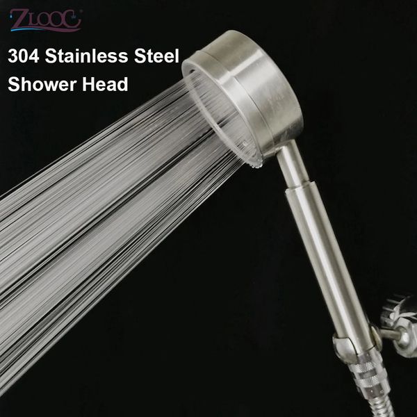 Zloog 304 stainless steel shower head features a durable, fall-resistant design with high-pressure rainfall spray
